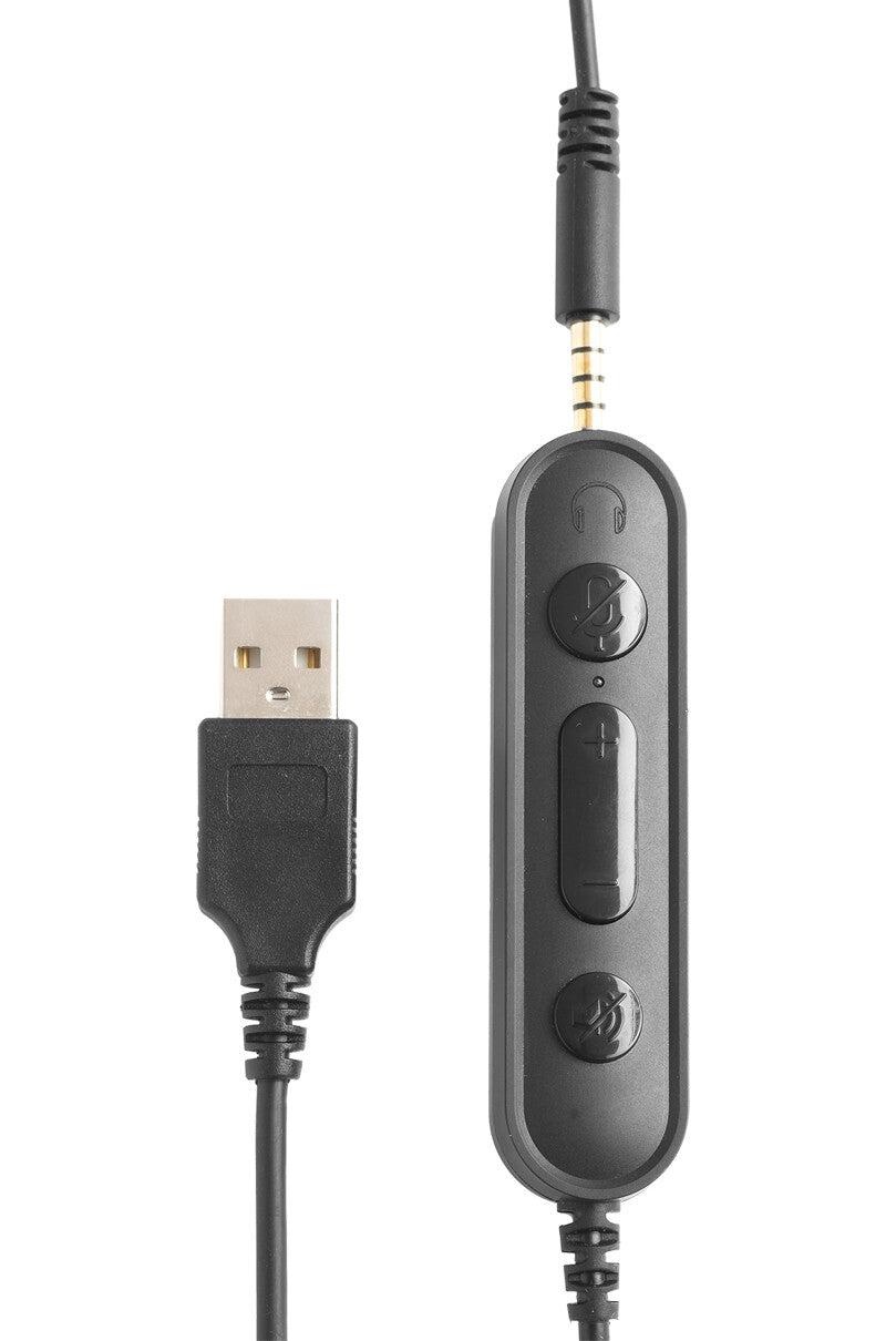 Cuffia con Microfono H362 - USB- Jack 3.5mm- cont. volume- alta qualità audio