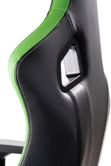 itek Gaming Chair SCOUT PM30 - PVC and Fabric - 4D Armrests - Black Green