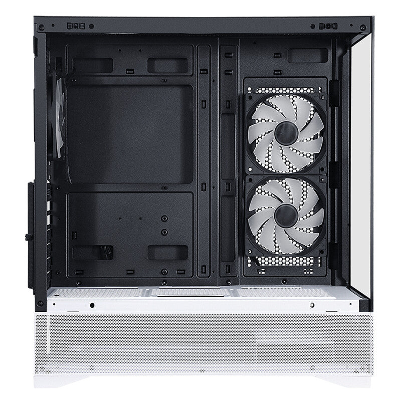 Case SHOWBUI 37WB - Gaming Tower- ATX- 3x12cm ARGB fan- Type-C- 2xUSB3.0- Side & Front Panel Temp Glass- White Black Edition