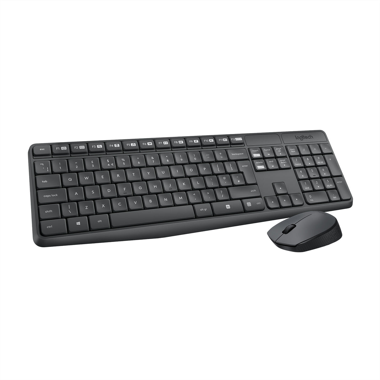 LOGITECH RETAIL Keyboard + Mouse - MK235- Wireless- Black