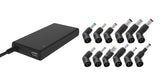 Alimentatore Universale Slim per Notebook 90W con 12 connettori- porta USB 5V1A- 100/240VAC- 9.5/24VDC (Gomma soft-touch)