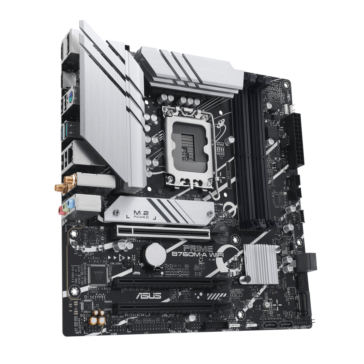 MB Asus 1700 Intel PRIME B760M-A WIFI- PCIe4- 2xM.2- 4xDDR5- DP- 2xHDMI- SATA6- USB3.2 Gen2 & Gen1- mATX