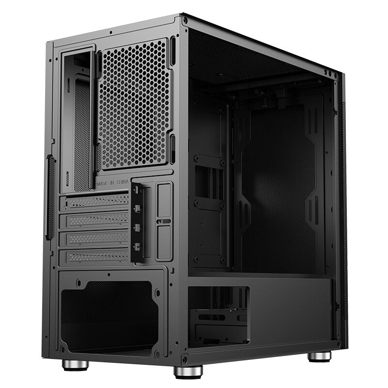 Case PROMESH 35B - Gaming Office Mini Tower mATX- Type-C- 2xUSB3- 3 Lati MESH