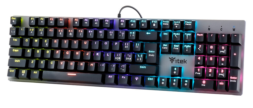 Tastiera Gaming X10 - Meccanica- Switch Blu- 104 tasti- Rainbow LED con 12 modalità