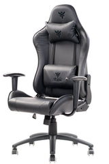 itek Gaming Chair PLAYCOM PM20 - PVC - Double Cushion - Reclining Backrest - Black Black