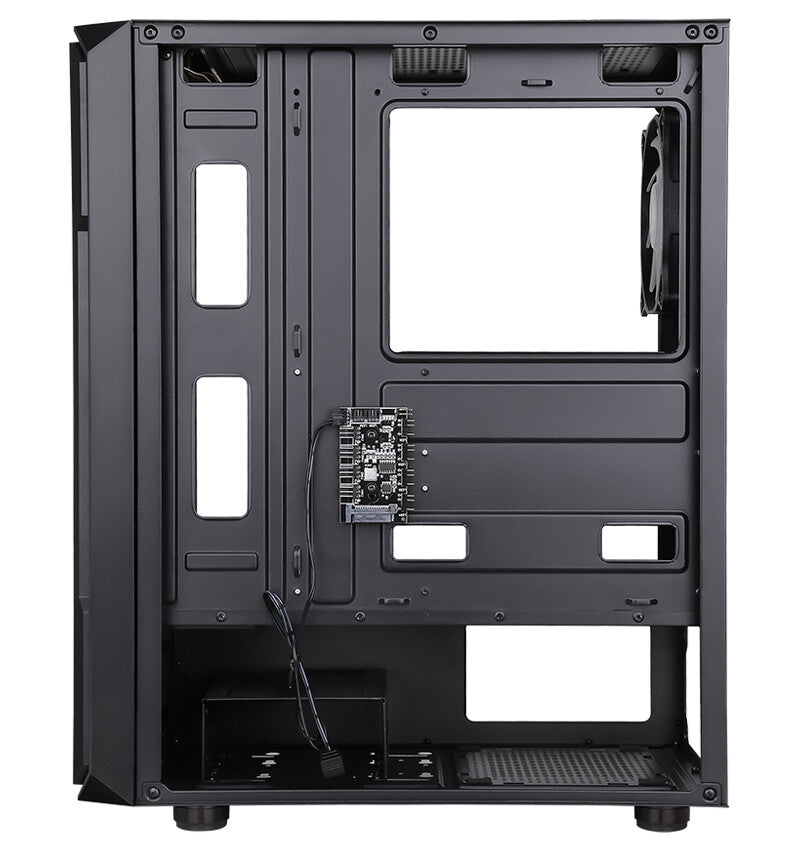 Case SIX TRIANGLE - Gaming Middle Tower- 4x12cm ARGB fan- USB3- Side Panel Temp Glass