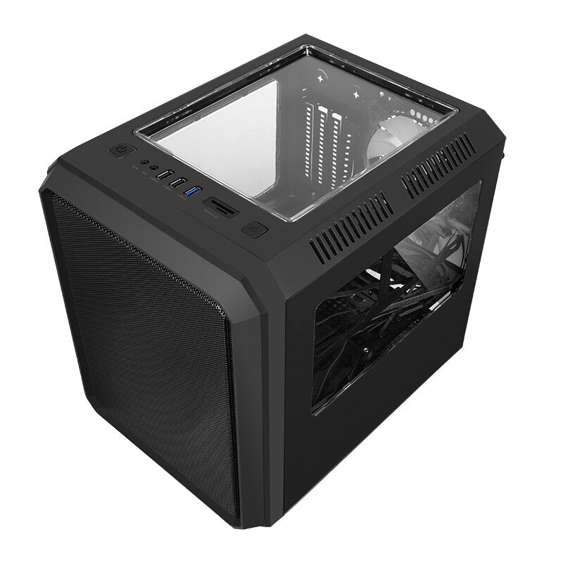 Case QBO 8 EVO - Micro ATX- USB3- 200+120mm ARGB fan- Card Reader- 3x Trasp Window