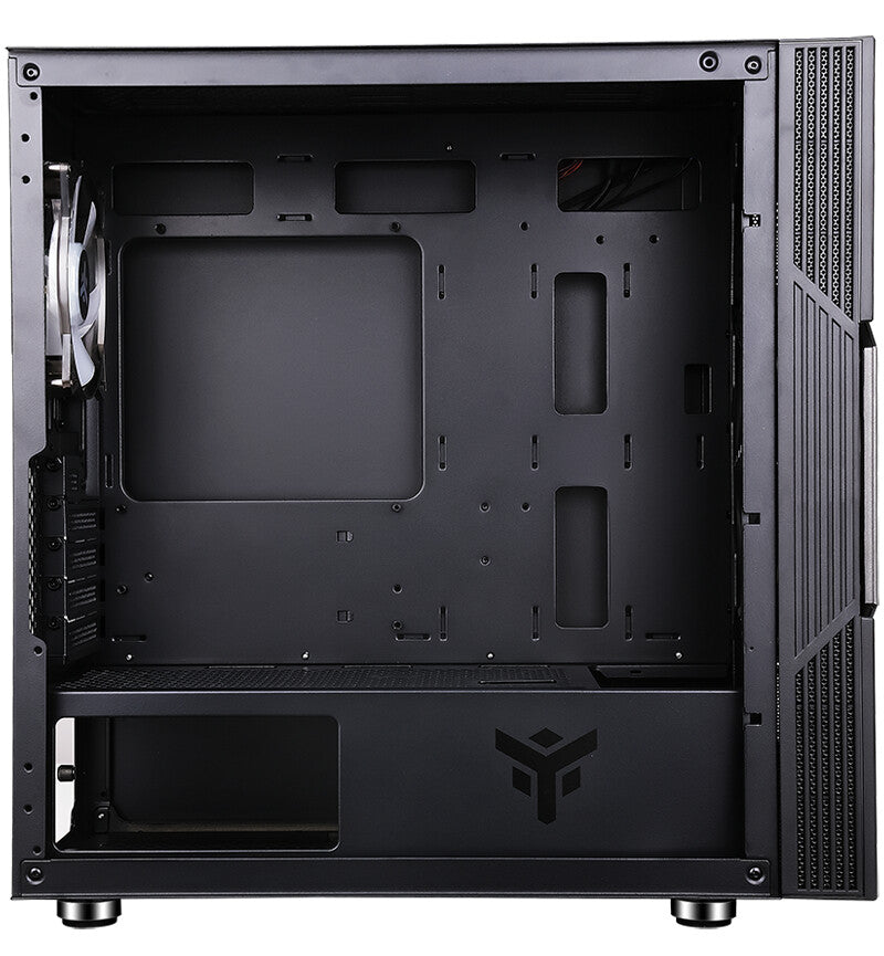 Case VORTEX - Gaming Mini Tower- mATX- 20cm & 12cm ARGB fan- 2xUSB3- Side Panel Temp Glass