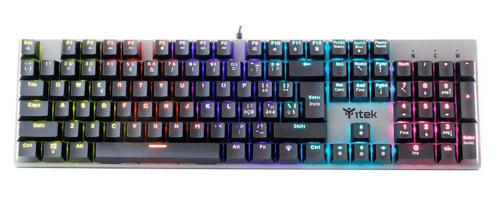 X10 Gaming Keyboard - Mechanical - Blue Switch - 104 keys - Rainbow LED with 12 modes