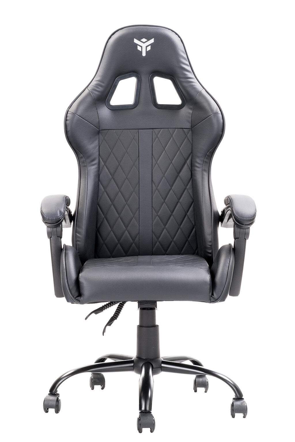 itek Gaming Chair RHOMBUS PF10 - PVC-  Doppio Cuscino- Schienale  Reclinabile- Nero Nero