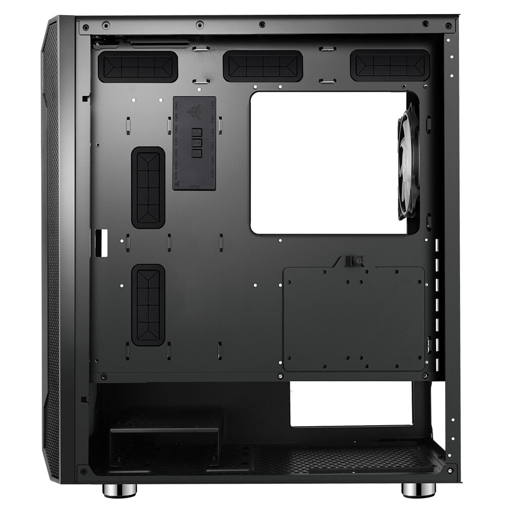 Case VERTIBRA X210 - Gaming Middle Tower- 12cm ARGB fan- 2xUSB3- Side Panel Temp Glass