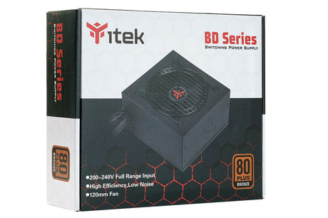 BD500 power supply - 500W - 80Plus EU Bronze - Active PFC - 12cm HDB fan - DC to DC