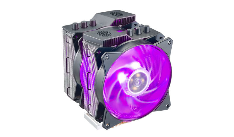 Exclusive AMD TR4 MasterAir MA621P fan - 2x MasterFan MF120R RGB - 600-1800RPM - 6 heatpipes - Wired RGB Controller