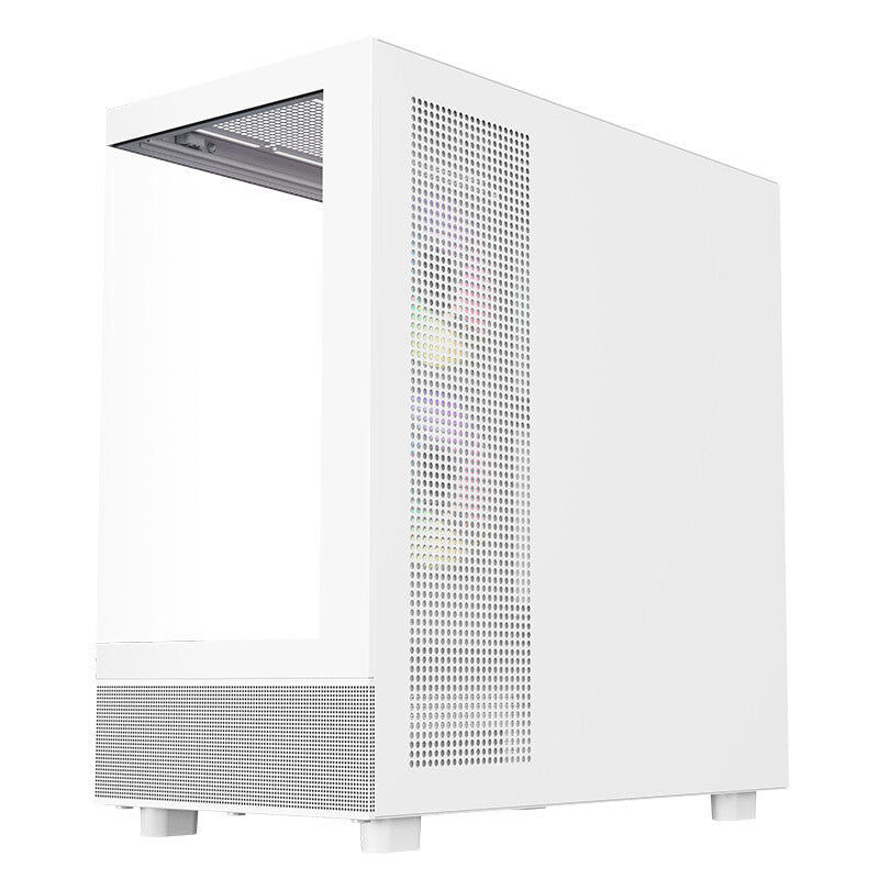 Case SHOWBUI 42W - Gaming Tower- ATX- 3x12cm ARGB fan- 2xUSB3- Type-C- Side & Front Panel Temp Glass- White Edition