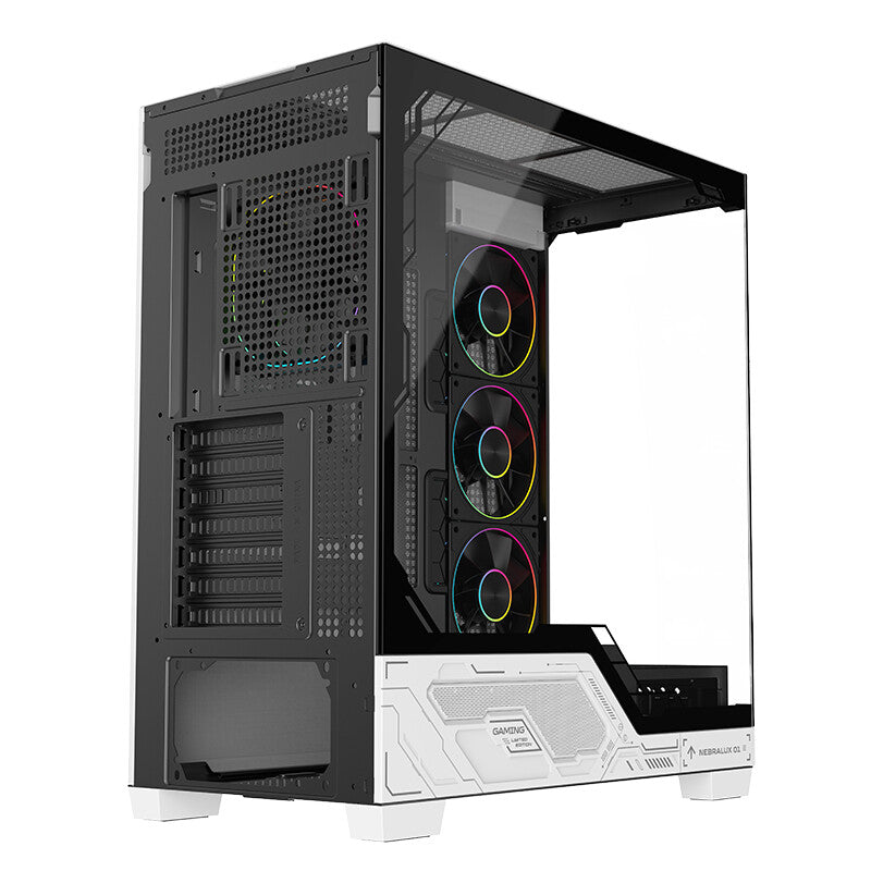Case NEBRALUX 01 - Gaming Tower- ATX- 4x12cm ARGB fan- 2xUSB3- Type-C- Darker Temp Glass Side & Front Panel
