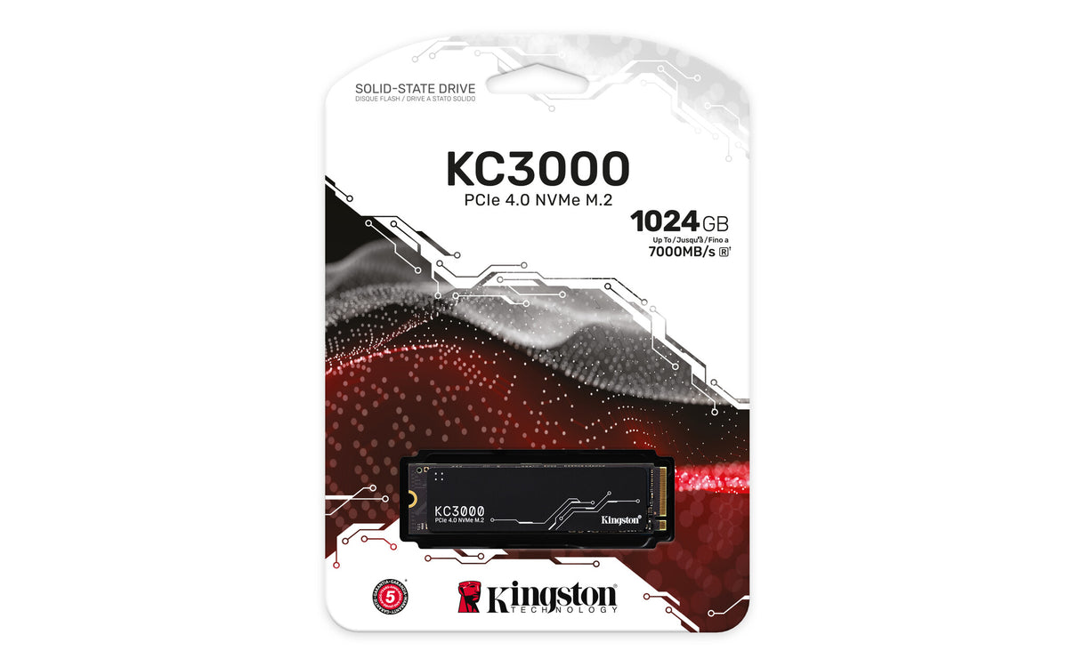 KINGSTON SSD KC3000 - 1TB M.2 PCIe Gen4x4 (R7000 - W6000)