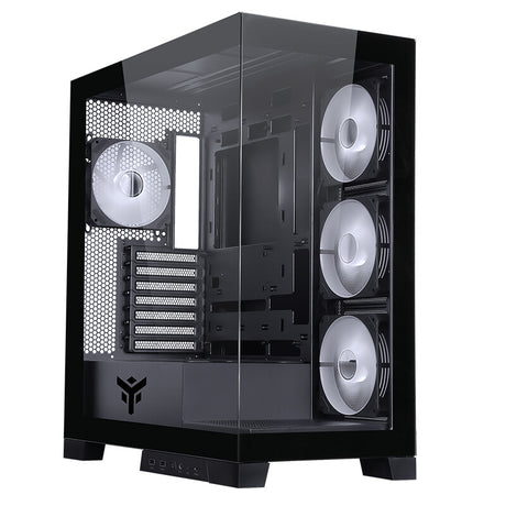 Case SHOWBUI 45B - Gaming Tower- ATX- 4x12cm ARGB fan- 2xUSB3- Type-C- Side & Front Panel Temp Glass