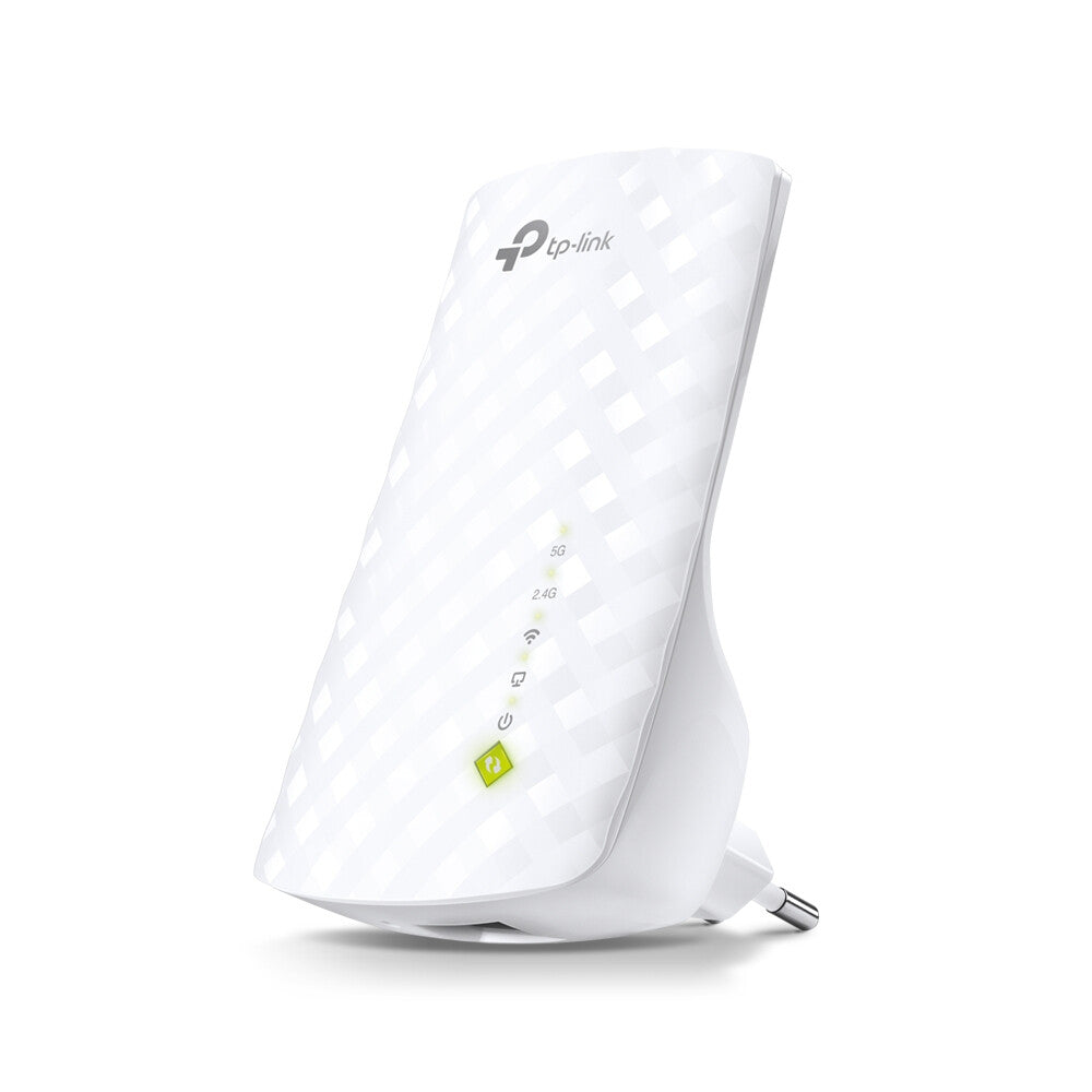 TP-LINK Extender Wi-Fi - AC750 Wi-Fi- Wall Plugged- 433Mbps at 5GHz + 300Mbps 802.11ac/a/b- 2 ANTENNE INTERNE