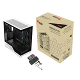Case NEBRALUX 01 - Gaming Tower- ATX- 4x12cm ARGB fan- 2xUSB3- Type-C- Darker Temp Glass Side & Front Panel