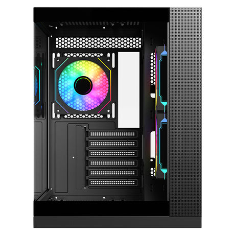 Case DARK CAVE DS - Gaming Tower- ATX- 3x12cm ARGB fan- 2xUSB3- Type-C- Side & Front Panel Temp Glass