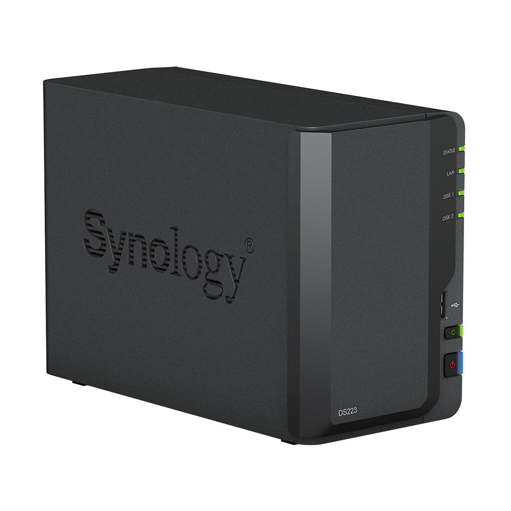 Synology NAS DS223 2-Bay 2.5"/3.5" SSD/HDD- Realtek RTD1619B 1GB D4- 2xUSB3- RJ45