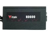 Alimentatore BD600 - 600W- 80Plus EU Bronze- PFC Attivo- Ventola HDB 12cm- DC to DC- Semi Modulare
