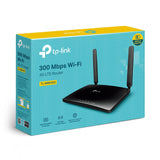 TP-LINK Router Wi-Fi N 4G LTE Modem 300Mbps-3P LAN+1P WAN- 2ant interne WiFi- 2ant staccabili LTE