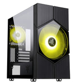 Case VORTEX - Gaming Mini Tower- mATX- 20cm & 12cm ARGB fan- 2xUSB3- Side Panel Temp Glass