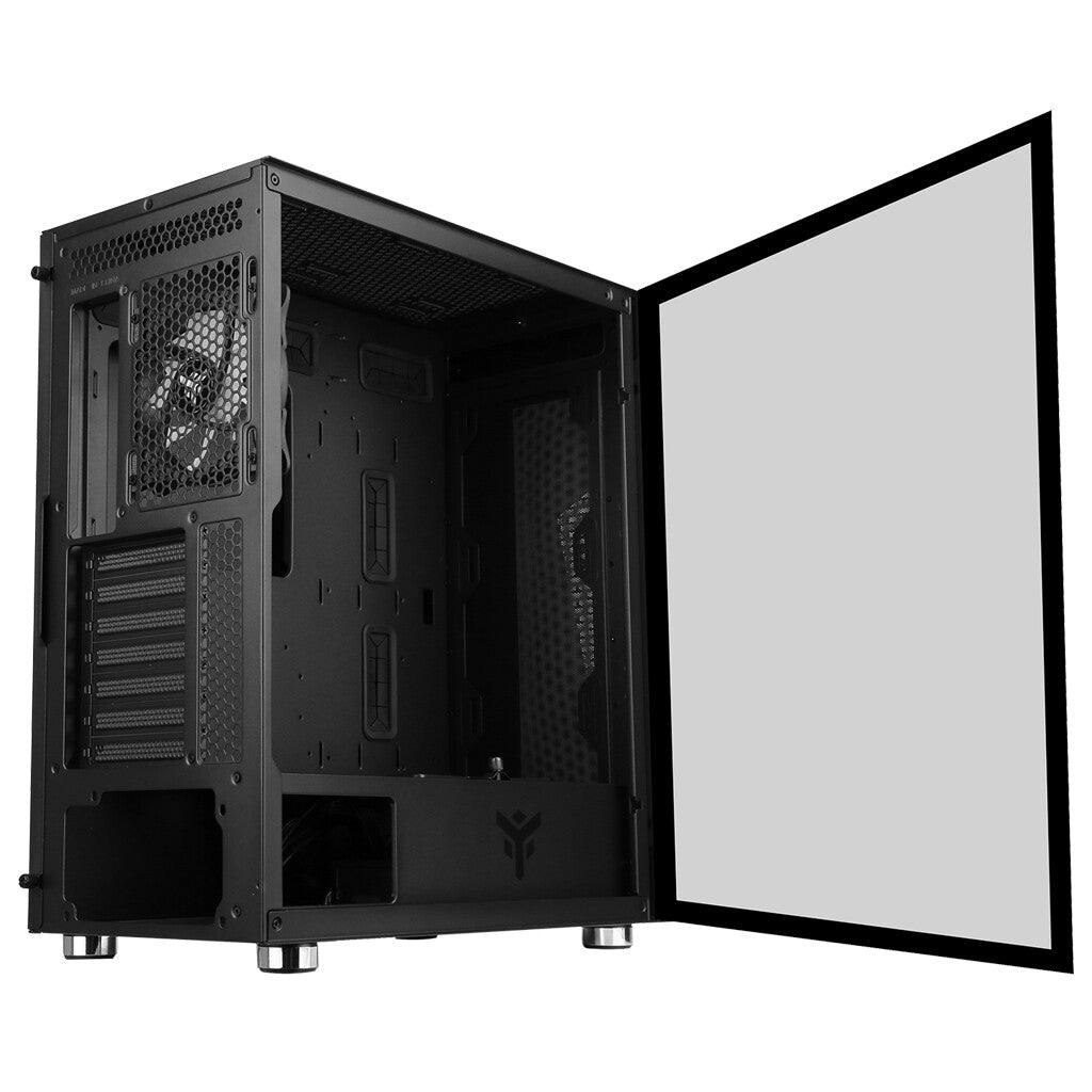 Case MAJES 30 - Gaming Full Tower- 12cm ARGB fan- 2xUSB3- Side Panel Temp Glass