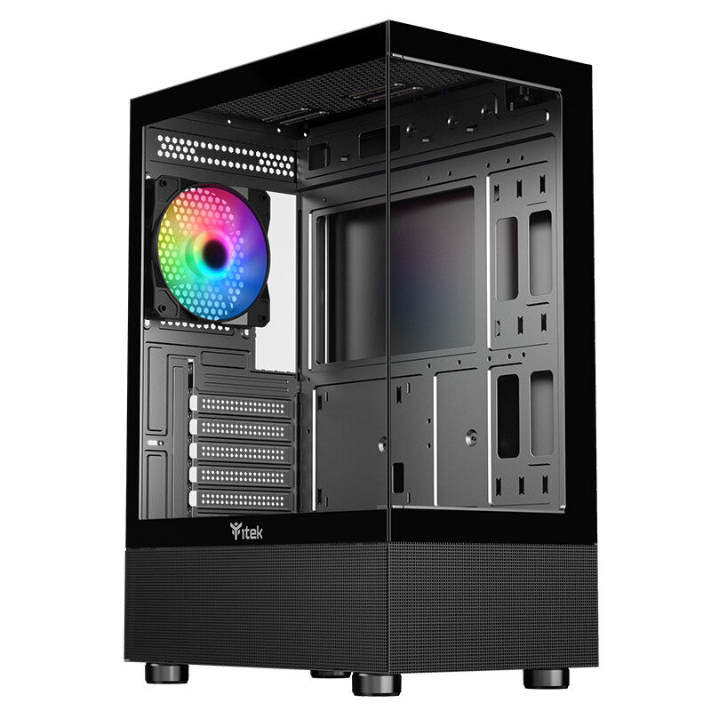 Case SHOWBUI 33B - Gaming Tower ATX- 12cm ARGB fan- USB3- Side & Front Panel Temp Glass