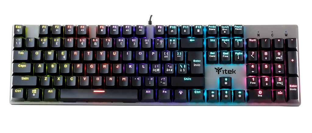 X10 Gaming Keyboard - Mechanical - Blue Switch - 104 keys - Rainbow LED with 12 modes