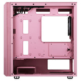 Case LIFLIG P41 - Gaming Mini Tower- mATX- 12cm ARGB fan- 2xUSB3- Side Panel Temp Glass- Pink Edition