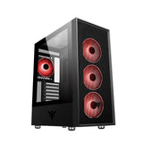 VERTIBRA H210 Case - Gaming Middle Tower- 4x12cm ARGB fan- 2xUSB3- Side Panel Temp Glass