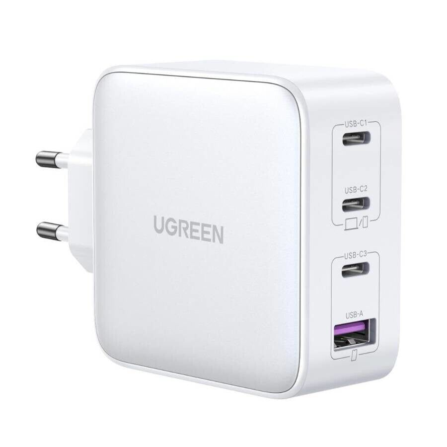 UGREEN Caricatore USB 100W GaN Nexode- 3x Type-C- 1xUSB3 White