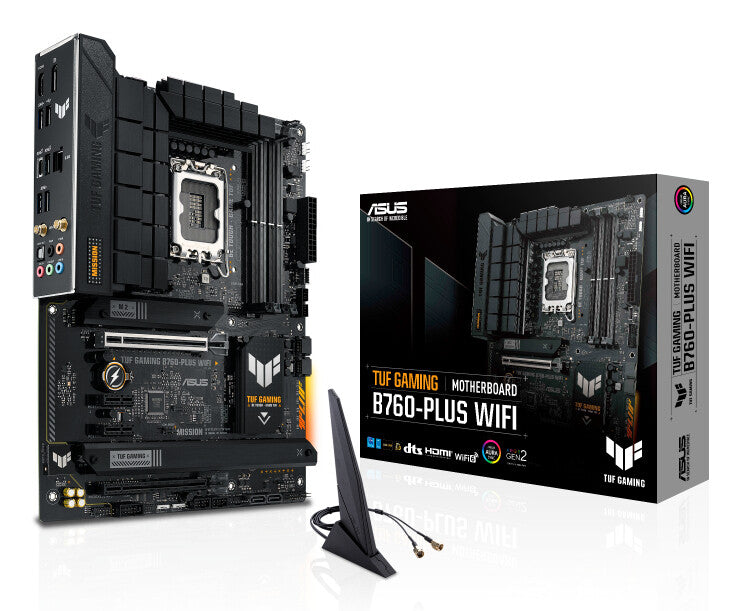 MB Asus 1700 Intel- TUF GAMING B760-PLUS WIFI- PCIe5- 2xPCIe4 M.2- 4xDDR5- DP- HDMI- SATA6- USB3.2 Gen2 & Gen1- ATX