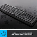 Tastiera + Mouse LOGITECH RETAIL - MK235- Wireless- Nera