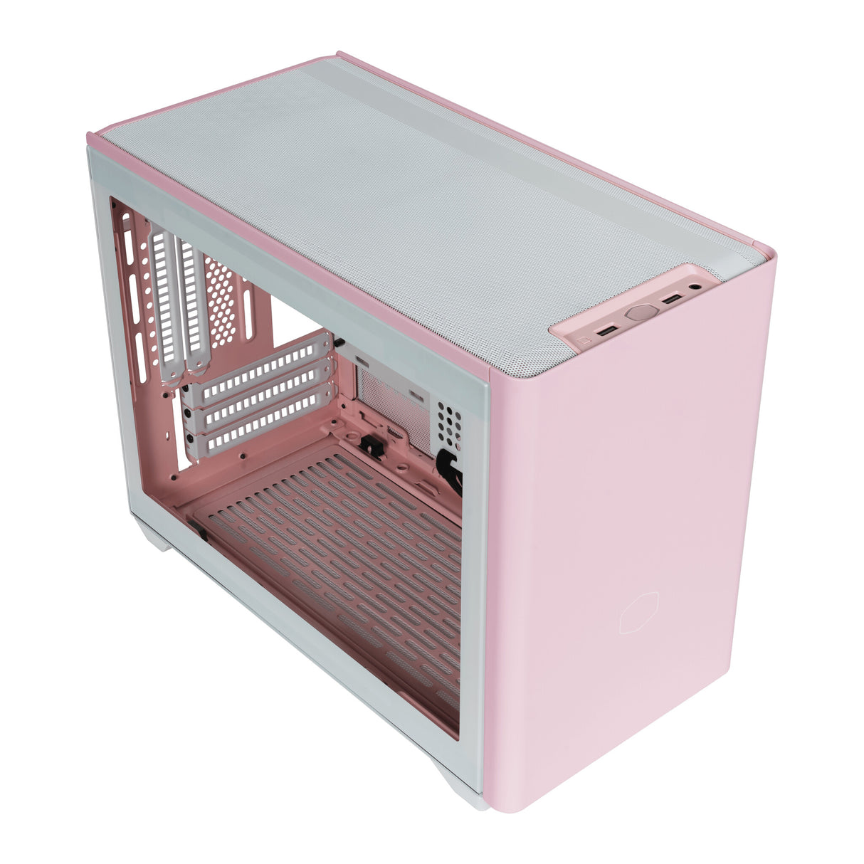 Case MasterBox NR200P- Pink Mini ITX-2xUSB3.2-3.5mm Headset Jack(Audio+Mic)-2x120mm Top Fans-Radiator Support-NO PSU