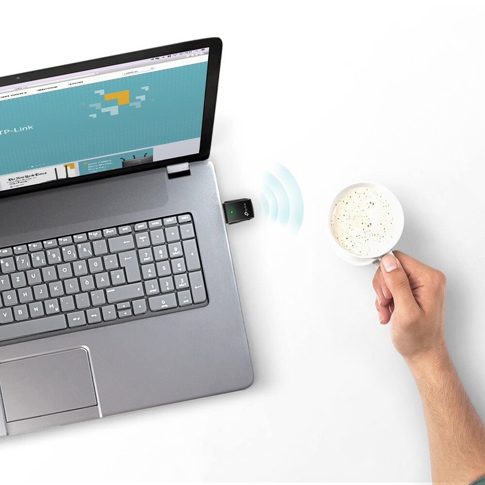 TP-LINK Antenna USB AC600 1T1R-433Mbps at 5GHz + 150Mbps at 2.4GHz- 802.11ac/a/b/g/n- USB 2.0-WPS Button-1 internal antenna