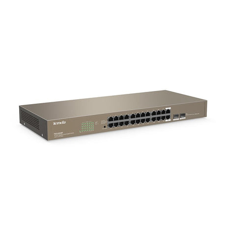 Tenda SWITCH BUSINESS TEG1024F - IEEE 802.3uxab- 24xGE+2SFP- Capacità 48Gbps- Protez fulm 6KV su ogni porta- M1-2-3-4