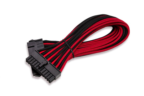 Cavo\Prolunga Sleevato ATX 24Pin Femmina a 24Pin Maschio- 300mm- Nero Rosso