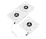 Kit 3x UW12 White case fan - 12cm - ARGB Sync 5V 3pin - 4pin PWM - Wireless