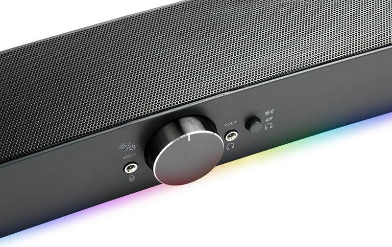 Gaming Soundbar S100 - RGB- BlueTooth- Jack 2x3.5mm- Uscita Mic e Cuffie