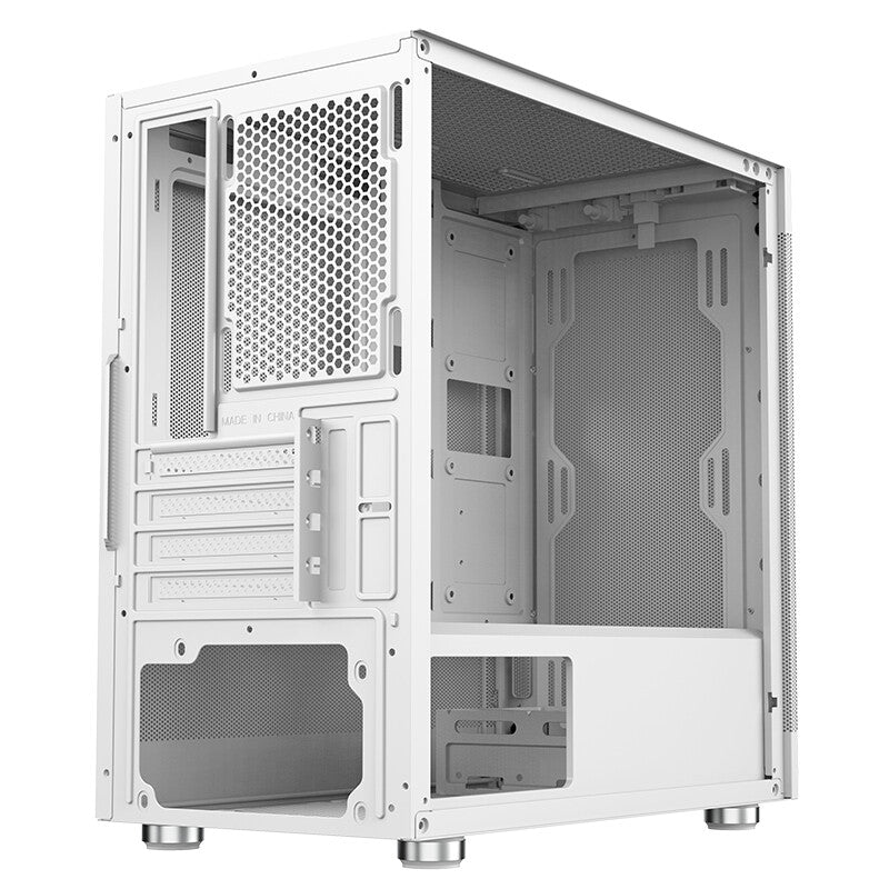 Case PROMESH 35W - Gaming Office Mini Tower mATX- Type-C- 2xUSB3- 3 Lati MESH- White Edition