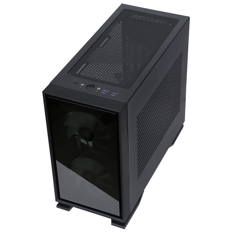 Case GALAXY 2Q - ITX Mini Tower- 2x12cm ARGB fan- 2xUSB3- 2x Front Panel- Side Glass