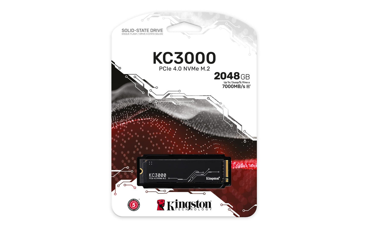 KINGSTON SSD KC3000 - 2TB M.2 PCIe Gen4x4 (R7000 - W6000)