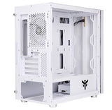 Case LIFLIG W41 - Gaming Mini Tower- mATX- 12cm ARGB fan- 2xUSB3- Side Panel Temp Glass- White Edition