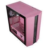 Case LIFLIG P41 - Gaming Mini Tower- mATX- 12cm ARGB fan- 2xUSB3- Side Panel Temp Glass- Pink Edition