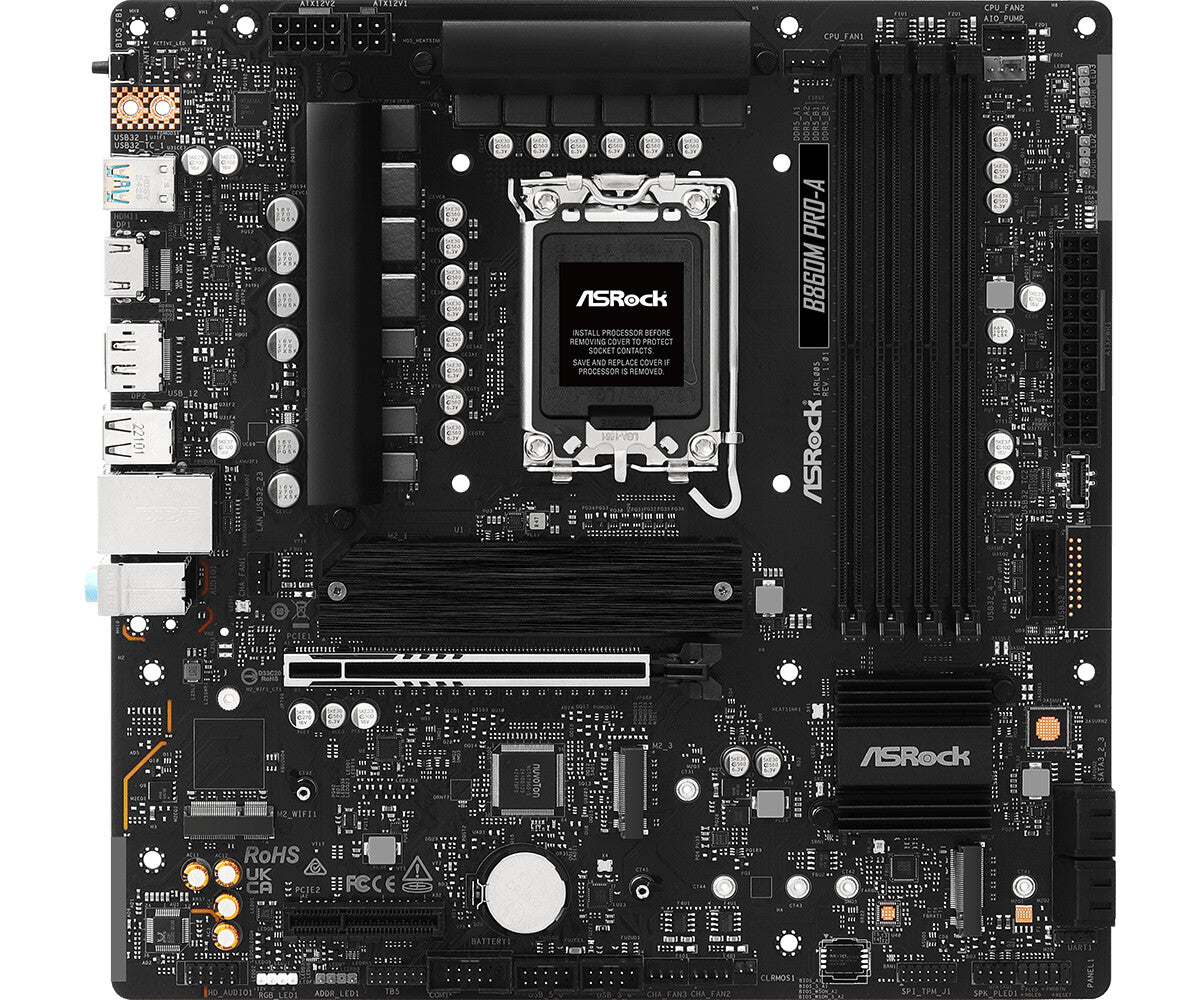 MB Asrock 1851 Intel B860M PRO-A- 4*DDR5 4*SATA3- 3*M.2- HDMI- DP- mATX