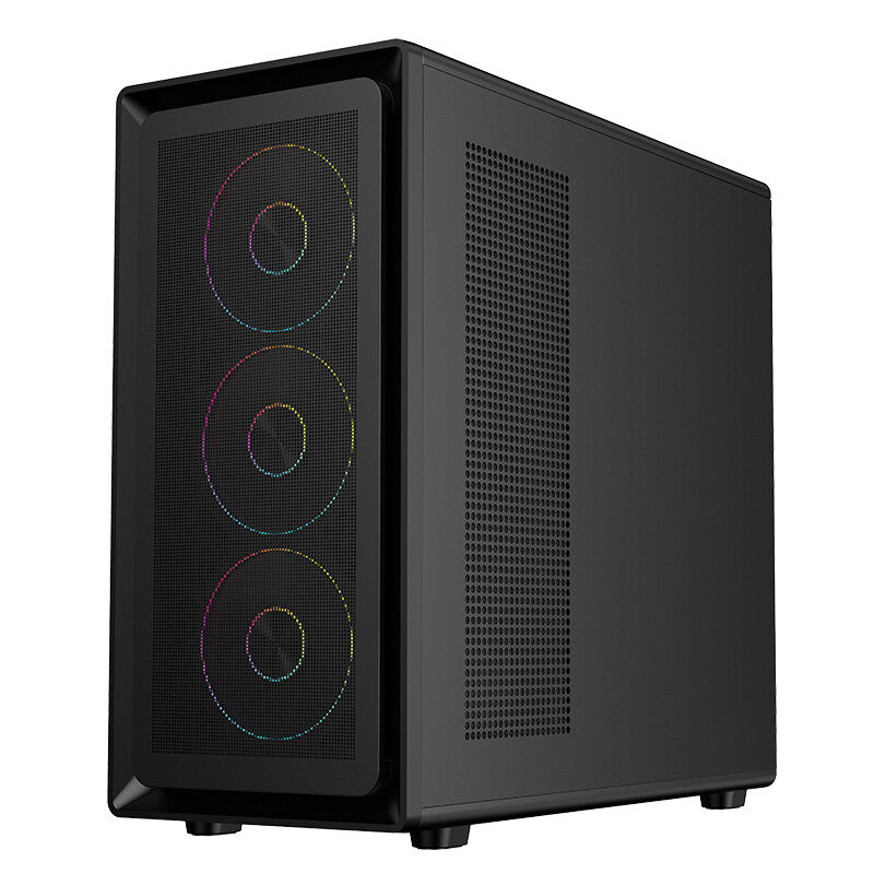 Case MESHCORE 36B - Gaming Tower- ATX- 4x12cm ARGB fan- 2xUSB3- Type-C- Temp Glass Side Panel