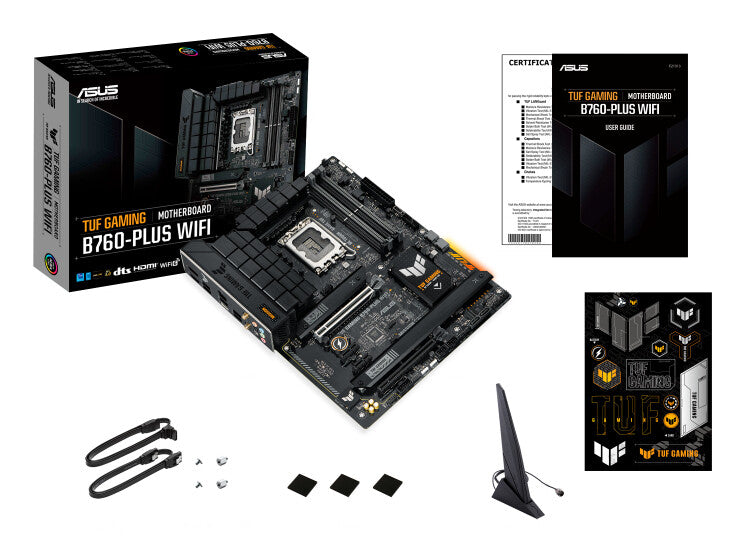 MB Asus 1700 Intel- TUF GAMING B760-PLUS WIFI- PCIe5- 2xPCIe4 M.2- 4xDDR5- DP- HDMI- SATA6- USB3.2 Gen2 & Gen1- ATX